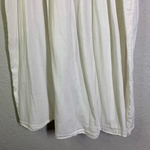 WILFRED ARITZIA Dress Small Scoop Neck Sleeveless Drop Waist Cotton Midi Pockets - Picture 6 of 13